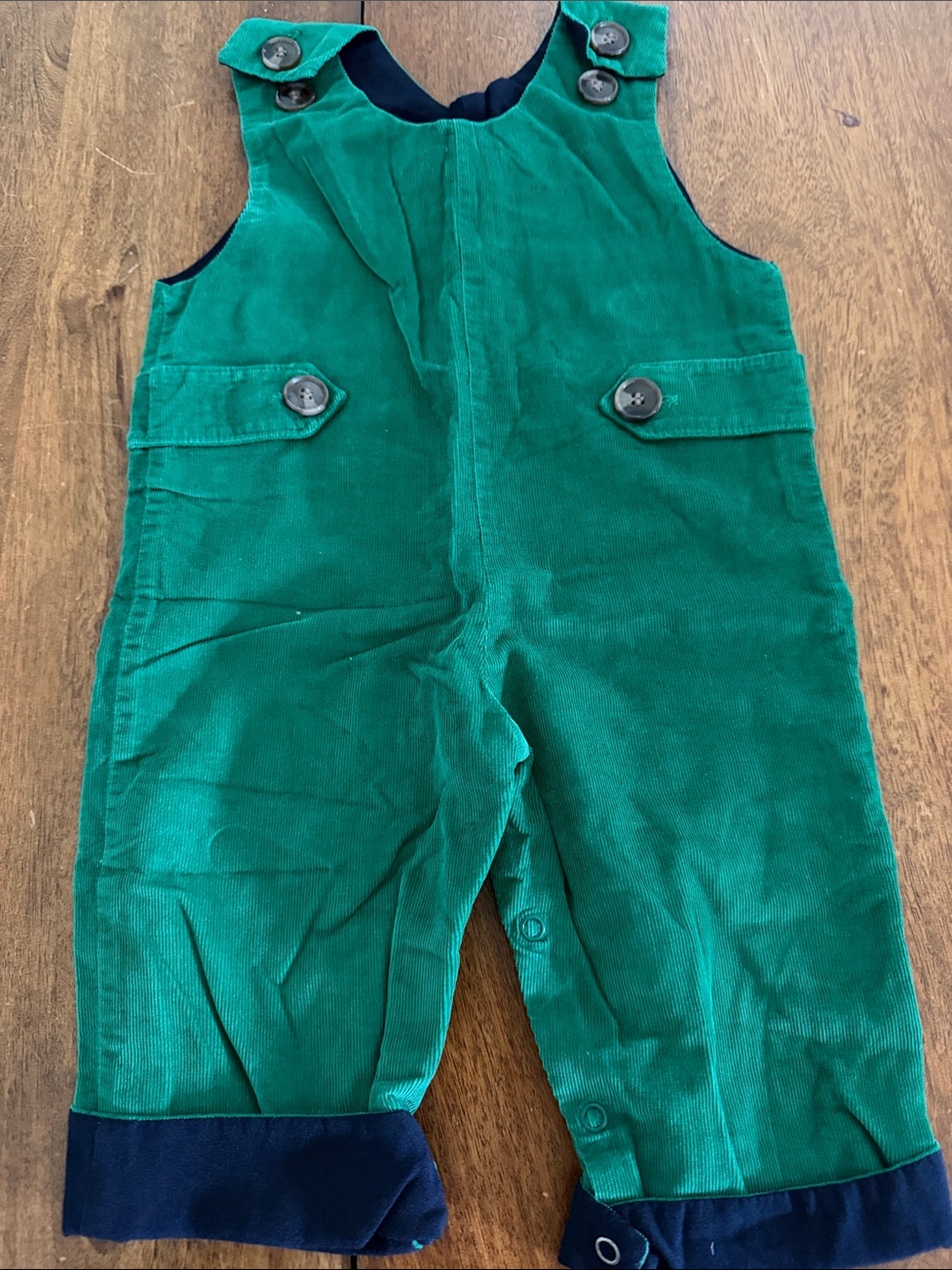 The Beaufort Bonnet Company Emerald Green Corduroy Kids Overalls 6-12 months